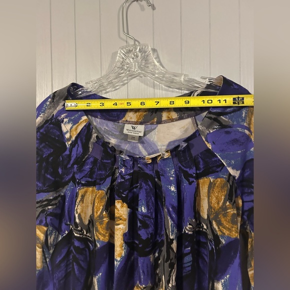 Worthington Women’s Purple/Yellow/Black Top Size PM - Picture 13 of 13